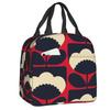 Orla Kiely Flower Scandinavian Geometric Style Insulated Lunch Bags for Camping Travel Waterproof Cooler Thermal Lunch Box