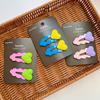 Little Girl Fluorescent Color Love Hairpin Children's Color Wavy Side Broken Hair BB Clip Pair Hairpin Headdress