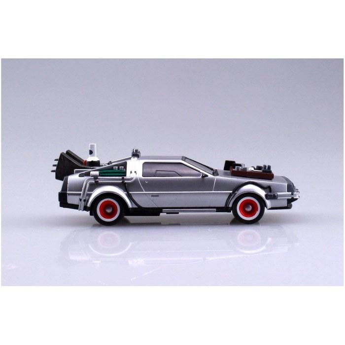 Aoshima Movie Mechanics No.13 Back to the Future Pullback Part.3 Time Machine 1/43 Scale Model Kit, Silver