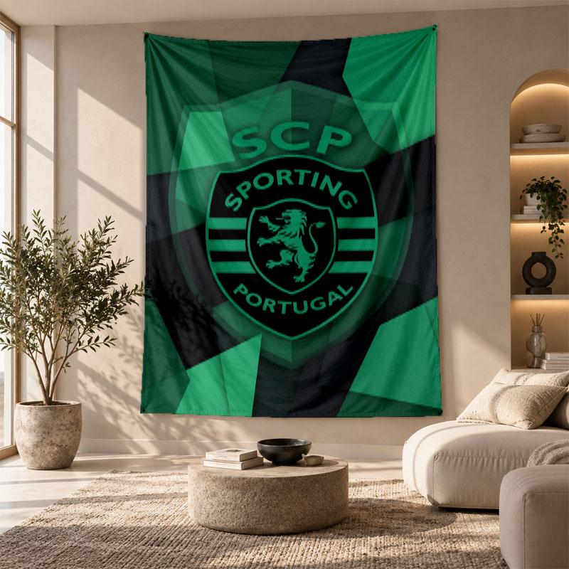 Decorative Tapestry,Sporting CP FC Printed Wall Art, Lightweight Wall Hanging For Bedroom Background