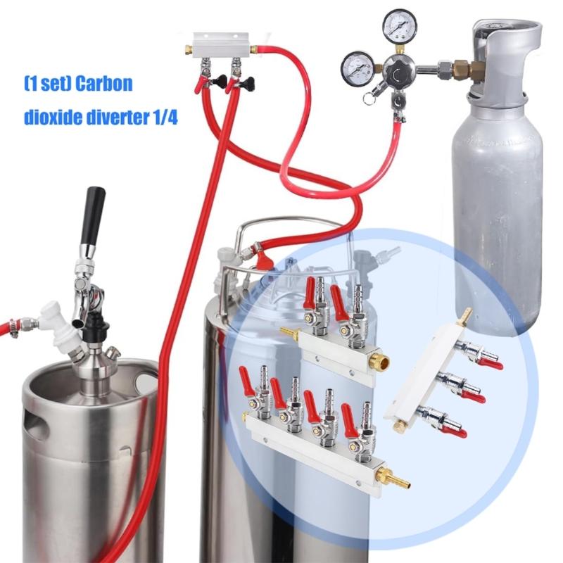 Durable CO2 Distribution Device With Metal Construction Beverage Dispenser Accessory For Consistent Gas Output