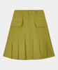 Haisan Wing Pocket Pleated Skirt Olive