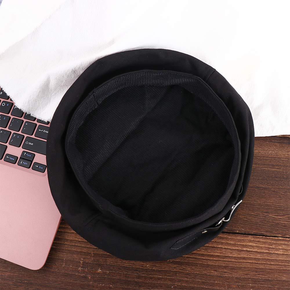 Buckle Autumn British Style All-match Korean Style Hat Retro Beret Painter Hat Women Octagonal Cap