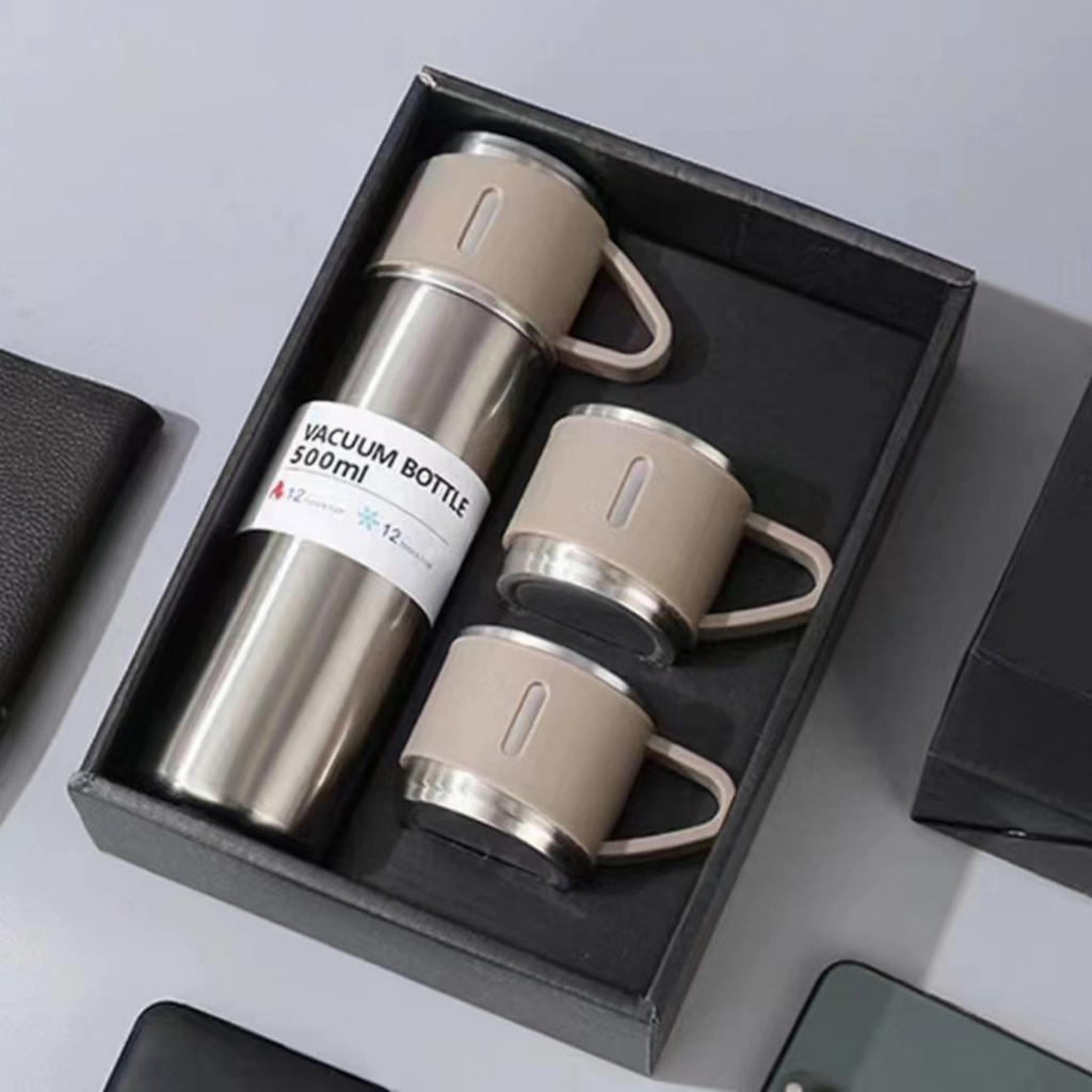 500ML 304 Stainless Steel Vacuum Insulated Cup Gift Set Office Business Coffee Mug Thermos Bottle Office Gift Set