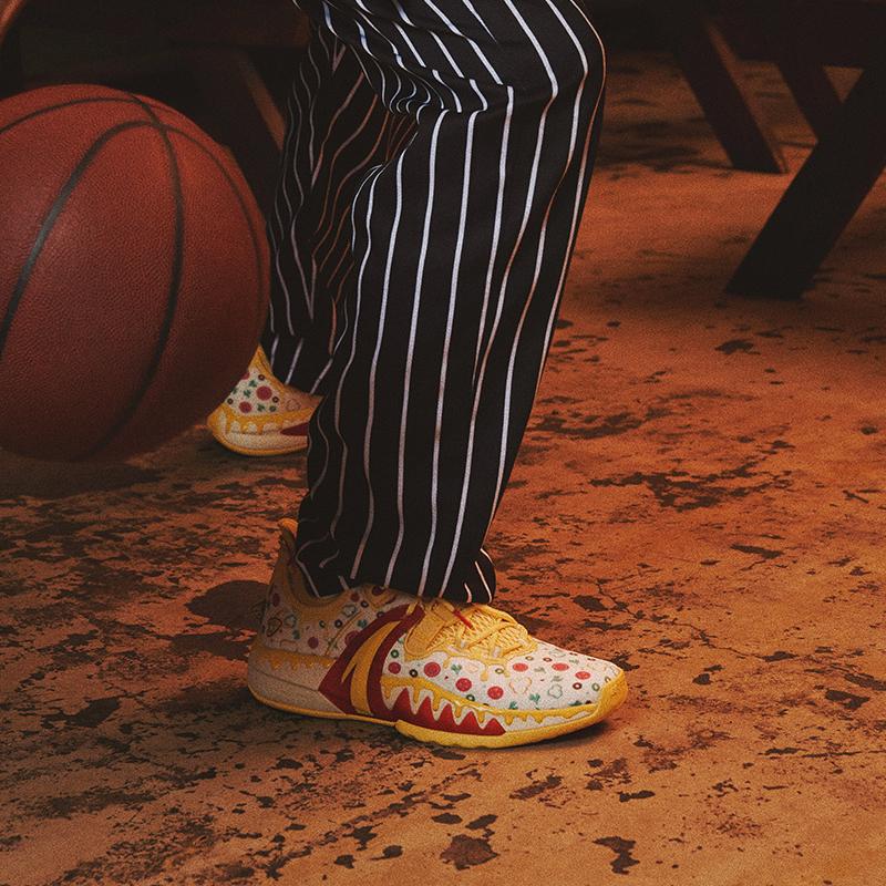 Anta GH2 Pizza Antypoślizgowe Odporne na Ścieranie Niskie Buty do Koszykówki Męskie sneakersy Żółte Białe Czerwone 112131103-7