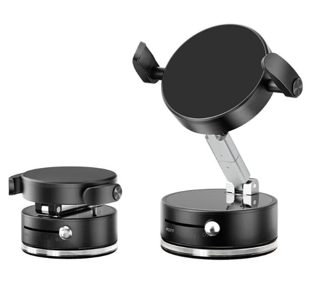 

360° Rotation Car Magnetic Phone Holder Stand & Car Vacuum Suction Cup & Cellphone Clip For Magsafe iPhone 17~12 Pro Max Bracket чорний