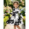 Girls' 3D Color Cat Dress Long Sleeve Summer Spring Vacation Daily Holiday Princess Beautiful Sweet Kids 4-12 Years Casual Dress A Line Dress