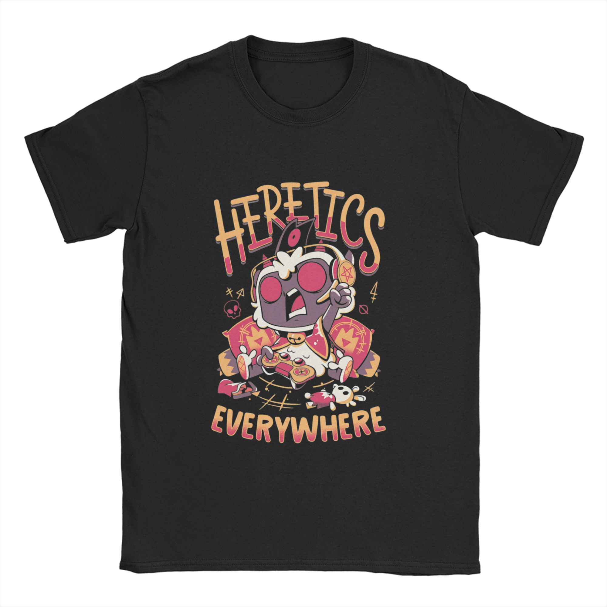 

Casual T-Shirt Summer Beach Cult Of The Lamb Trending T-Shirts Cotton Tee Shirt for Male Y2K Classic Print Short Sleeve Tops 5XL різнокольоровий
