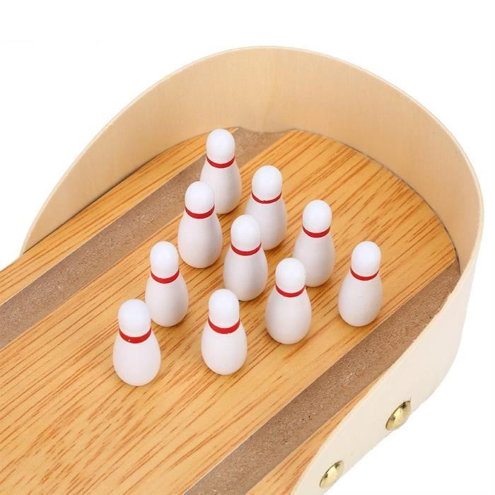Mini Wooden Bowling Game Table Bowling Party Game Travel Game Toy For Child BOH