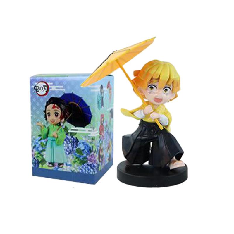 12pcs Anime Demon Slayer Tanjiro Kamado Nezuko Christmas Halloween PVC blind box cartoon figure model ornament child gift Random Mystery Trendy