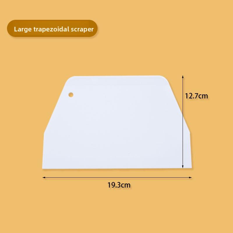 Инструменты для выпечки: Полукруглый пластиковый скребок, Мягкий скребок для крема для торта, Жесткий мягкий скребок в форме дуги Trapezoidal [large ]