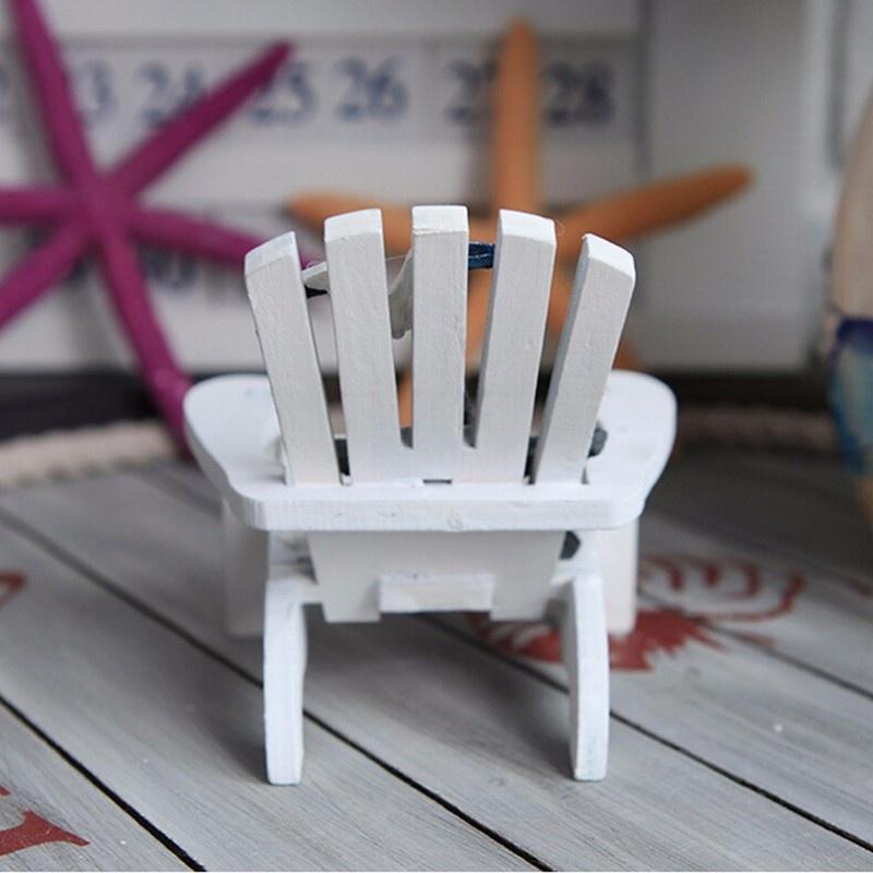 1 pièce Style Méditerranéen Bois mini Chaise de plage Décor Nautique Décoration Bois Décoration Maison accessoire weddi