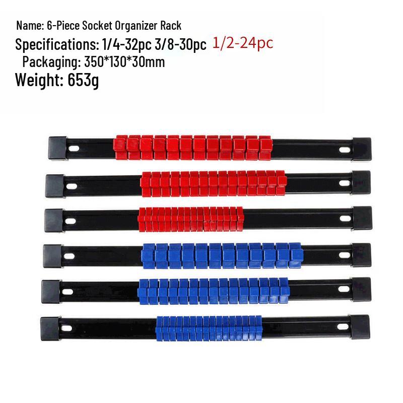 6-Piece Hex Socket Set with Plastic Holder