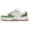 Slip Resistant Abrasion Resistant Low Top Skateboard Shoes Women's White Green Sneakers 922438012-2