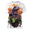 Cartoon Tree Frog Graphic T-Shirt For Men Funny Animal 3D Printed T Shirts Summer Fashion Casual Round Neck Tees Short Sleeves