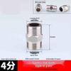 304 Stainless Steel Double-Headed Hexagonal Eccentric Reducer, DN25, 1/2" to 3/4" Male Thread Straight Stud