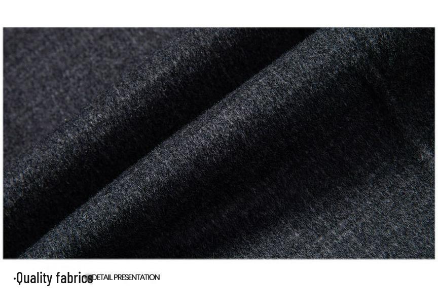 Men's Double-Faced Cashmere Stand Collar Coat: Zhongshan Suit, Middle-Aged Dad's Casual Woolen Overcoat for Autumn/Winter.