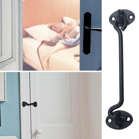 1 Satz Türschloss, Torriegel, rostbeständig, einfache Installation, Schrank, Schrank, Schiebetür, Sichtschutzhaken, Riegel-Hardware-Kit