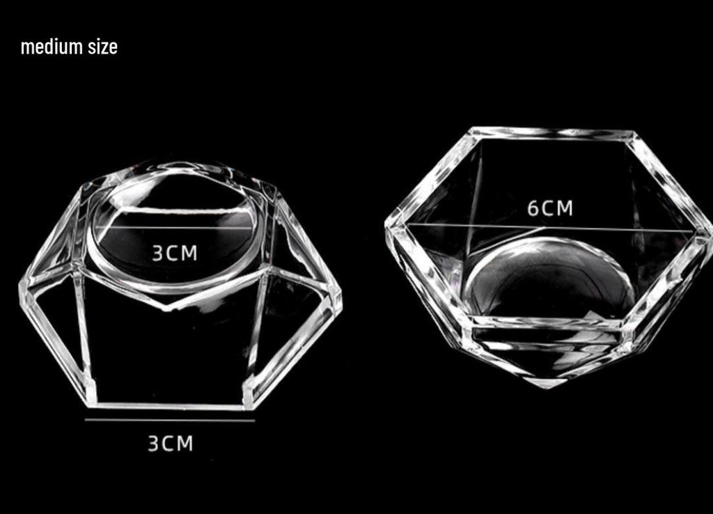 Transparent Acrylic Rhombus Crystal Ball Display Stand Ornament