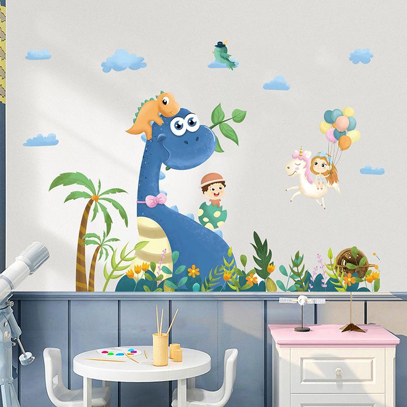 Kids Room Wall Stickers Cartoon Nursery Decoration Self Adhesive Removable Decor for Kindergarten Baby Bedroom Classroom