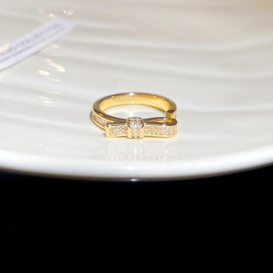 Maillard Vintage Geometric Flower Tiger's Eye Open Ring Simple Index Finger Ring Jewelry