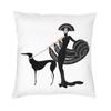 Italian Greyhound Cushion Covers 45x45cm Velvet Whippet Sihthound Dog Throw Pillow Case for Sofa Square Pillowcase Home Decor