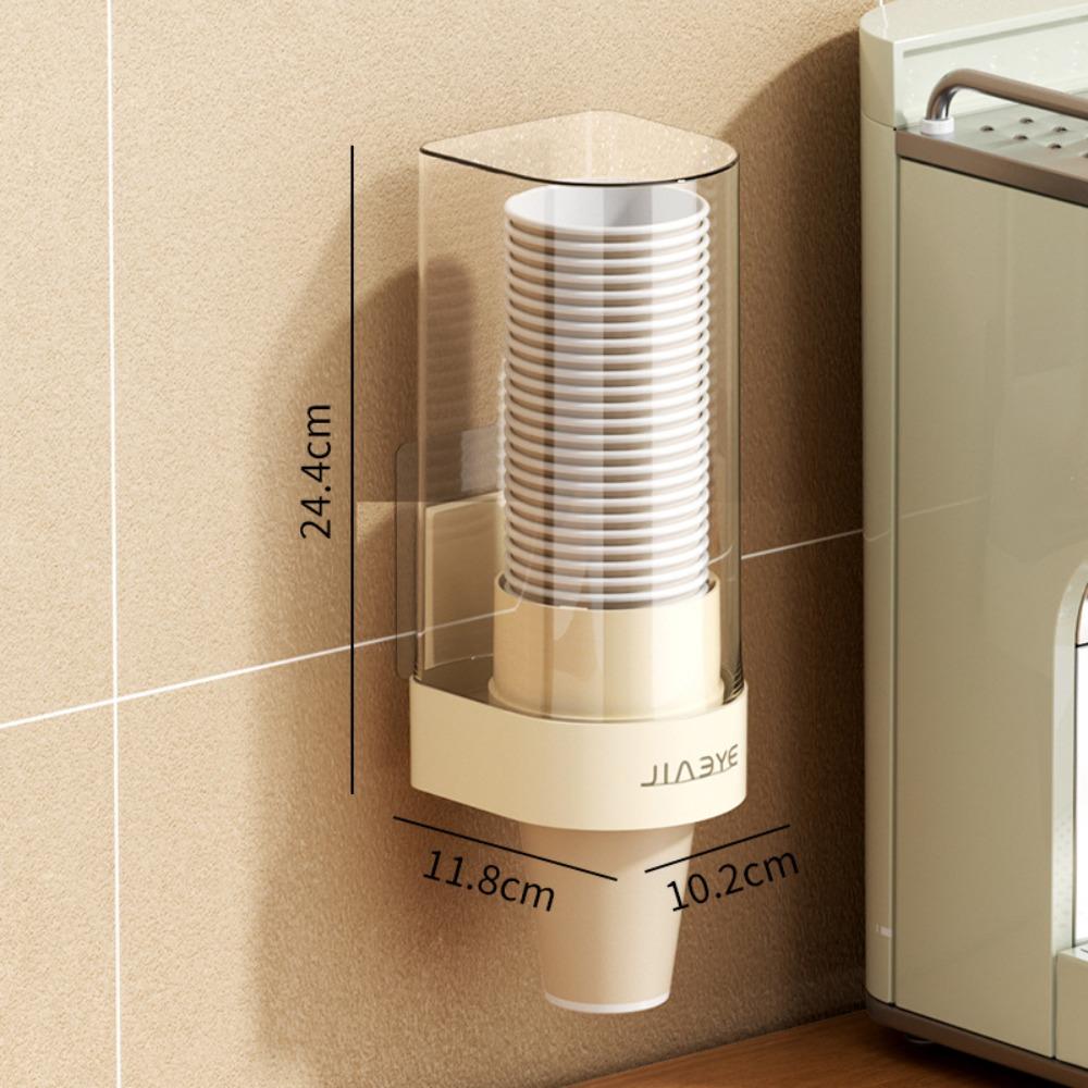 High Quality Plastic Paper Cup Dispenser Wall-mounted No-drill Cup Dispenser Stand Countertop Cup Organizer Rack Water Cooler