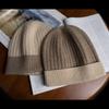 Cashmere Autumn and Winter New Style Women's High End Knitted Warm Color Matching Pit Strip Ear Protection Knitted Casual Toe Cap