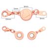 2 Set Chiusure Magnetiche a Blocco Terminali a Moschettone Estensori a Catena Convertitori per Connettori di Collane Braccialetti
