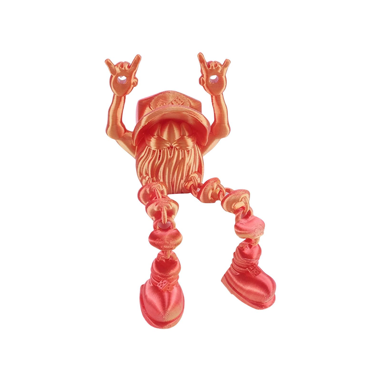 

3D-печатный хип-хоп-гном, шарнирная модель, гибкий хип-хоп-гном, 3D-печатные товары дешево, снятие стресса, облегчение, игрушки для СДВГ, сюрприз-подарок One Size