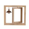 Rotating Double-Sided 6x7 Inch Wooden Photo Frame - Creative DIY Desktop Display Stand and Gift Souvenir.