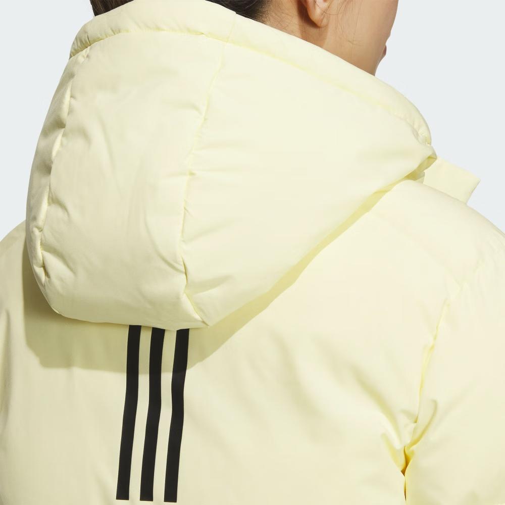 Adidas Wuji Series Fashion Versatile Letter Hooded Long Sleeve Warm Down Jacket Men Outerwear Yellow JL9590