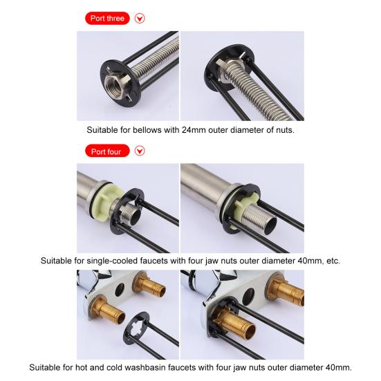 Çok İşlevli Lavabo Anahtarı Ağır Hizmet Karbon Çelik 360 Derece Dönebilen Musluk Aleti Esnek Sıhhi Tesisat Anahtarı