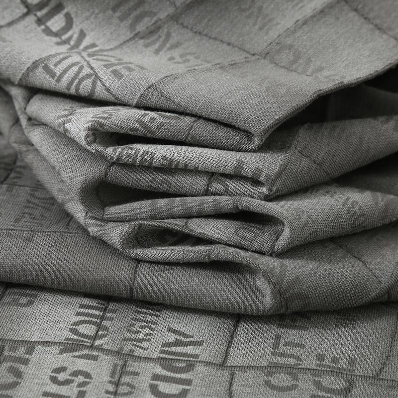 Men's Plus Size Grid Text Print T-Shirt – Textured Short Sleeve Casual Tee (Sizes 5XL-11XL) for Summer Streetwear