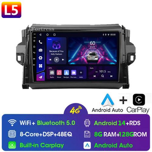 Android 12 For Toyota Fortuner 2 2015 - 2020 2 Din Car Radio Multimedia Video Player Stereo Carplay Auto 4G GPS Head Unit