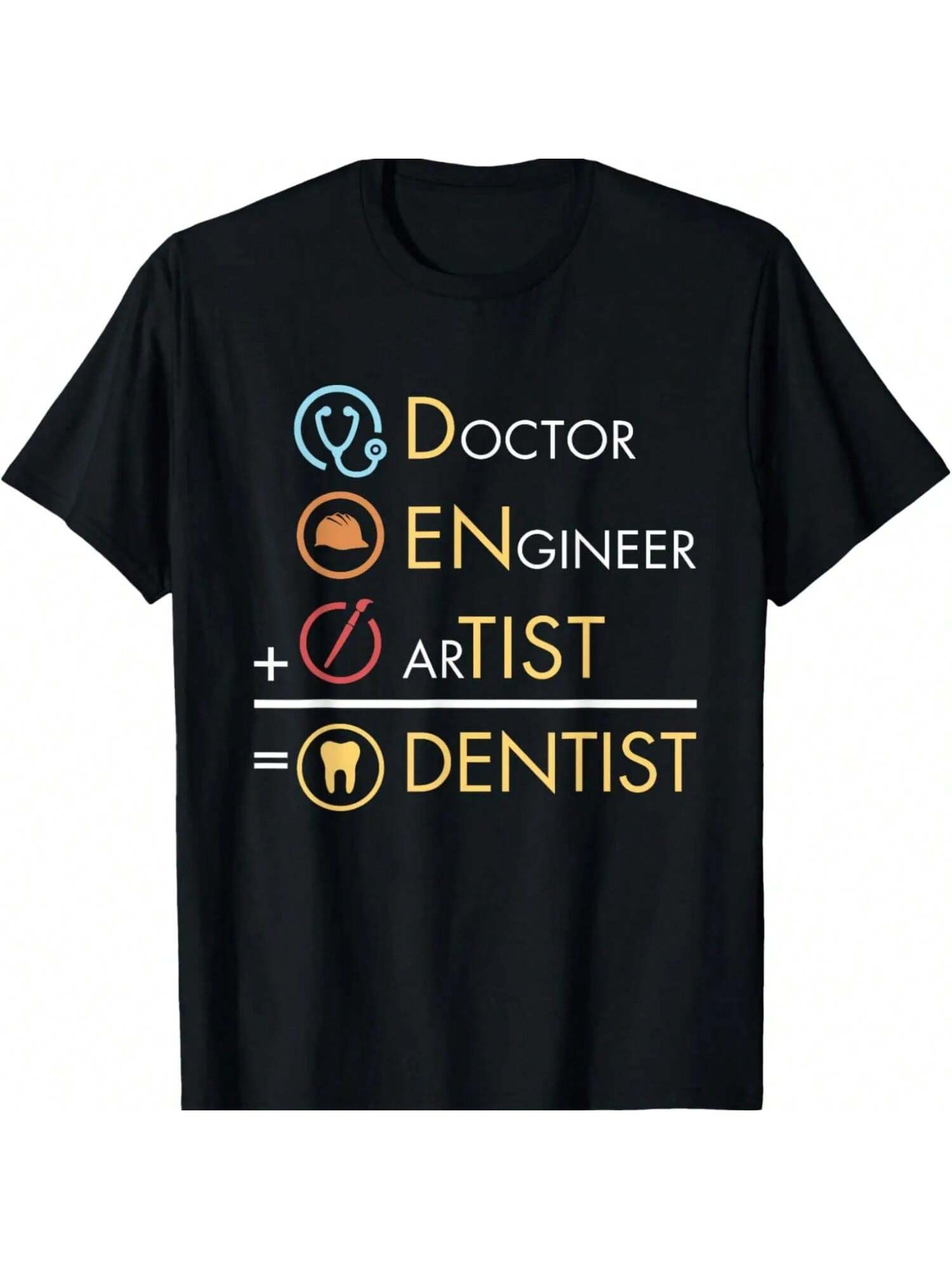 

Врач Инженер Художник = Стоматолог Забавная Стоматологическая Футболка Футболка XXXXXL