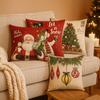 Plush Decorative Pillowcase Snowflake Throw Pillow Cover Elegant Christmas Pillow Cover  Xmas Decor