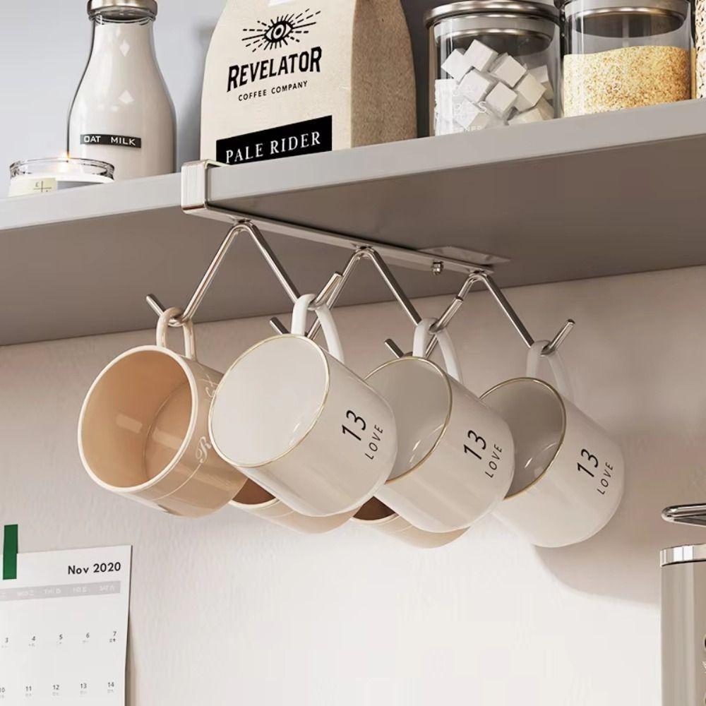 304 Stainless Steel Coffee Cup Holder Multifunctional Cup Hanging Storage  Kitchen Storage