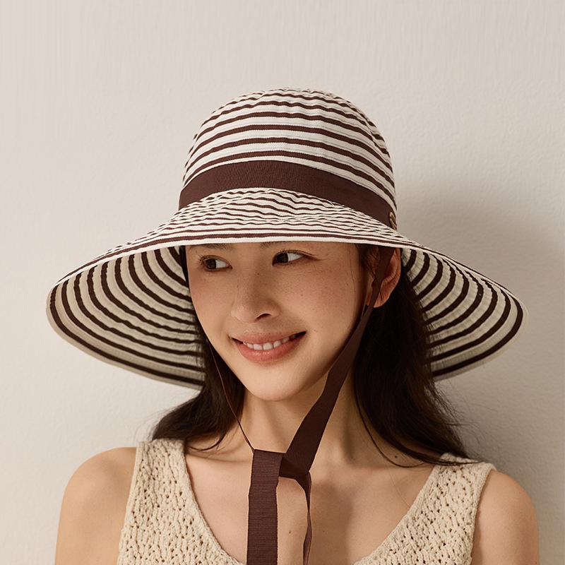 Полосатая шляпа рыбака, складная, закатная шляпа для летнего путешествия на море красный