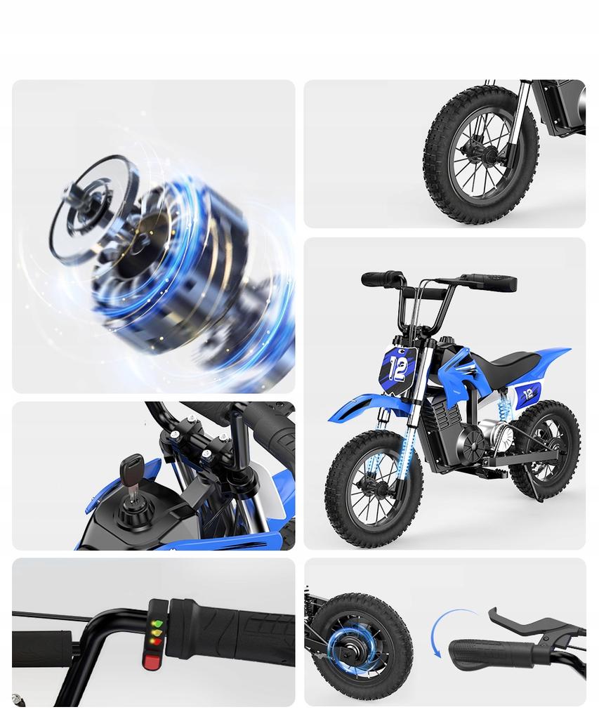 CROSS MOTORRAD MOTOREK A12 auf Akku Kind 350W bis 19-22km 36V5.2Ah Stark