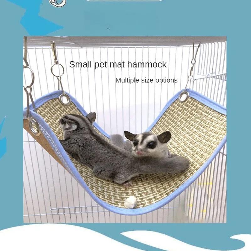 Small Animal Cooling Mat Hammock Hamster Flower Branch Mouse Guinea Pig Cooling Mat Hammock Cooling Bed Suspension Pet Supplies
