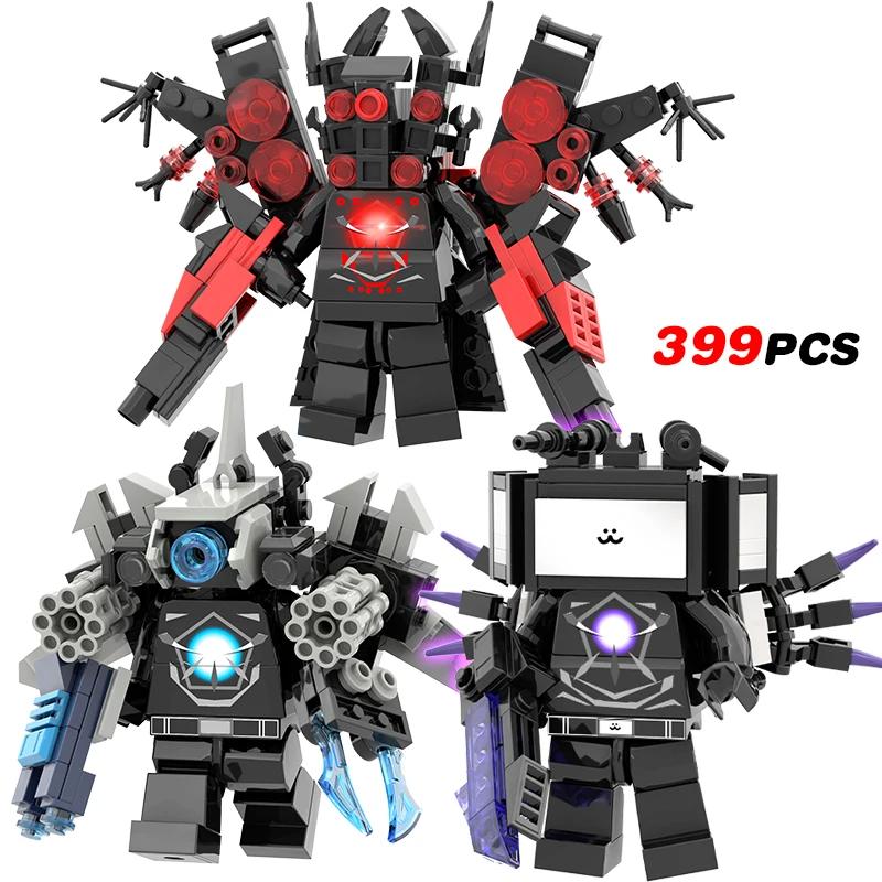 Nouvelles Figurines d'Action Multi-Articulées Skibidi Toileted TVman Blocs de Construction Modèle TVman Speakerman Cameraman Jouets pour Cadeau d'Enfant