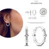 NEW Round Original CZ Hoop Earrings Heart U Shape Moon Star Unicorn Earring for Women Party Engagement Jewelry Gift