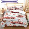 3pcs Fire Truck Bedding Set Duvet Cover Closure Includes 1 Duvet Cover & 2 Pillowcases, Soft and Comfortable for All Seasons.