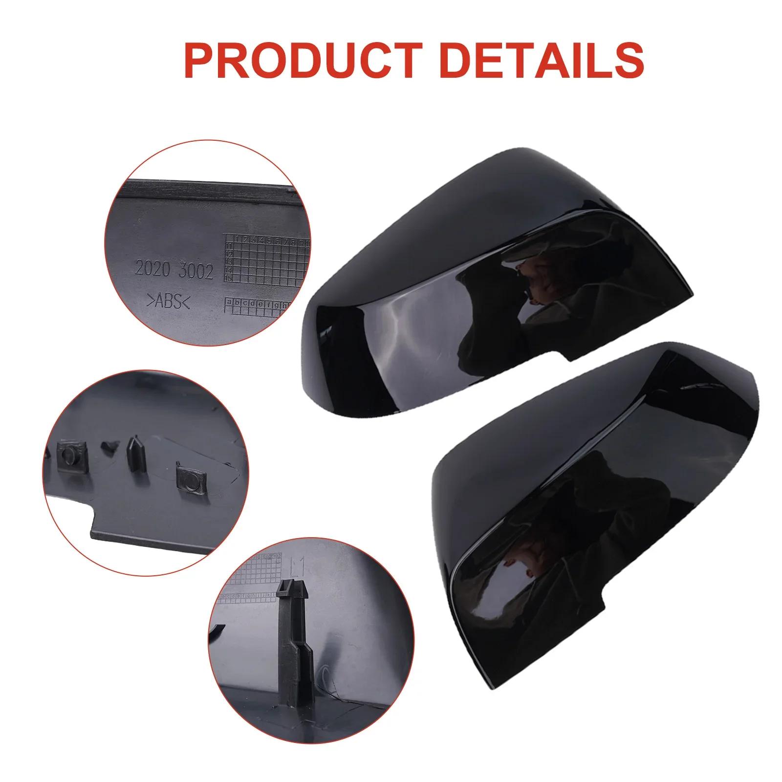 1 Pair Gloss Black Car Rear Wing Mirror Cover Cap For BMW F20 F21 F22 F30 F32 F36 F87 X1 ABS Plastic Rear View Mirror Covers China Mainland