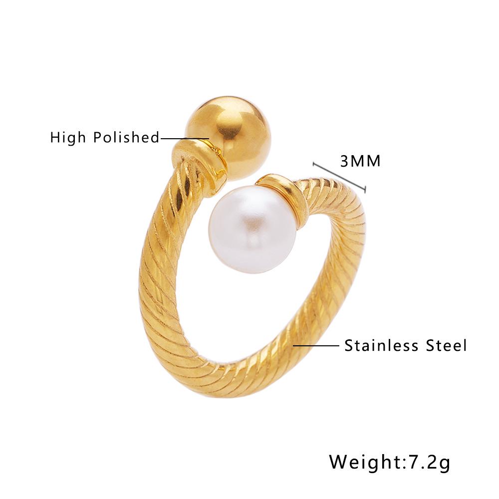 Elegant Vintage Pearl & Zircon Ring for Women - Versatile Niche Design Jewelry