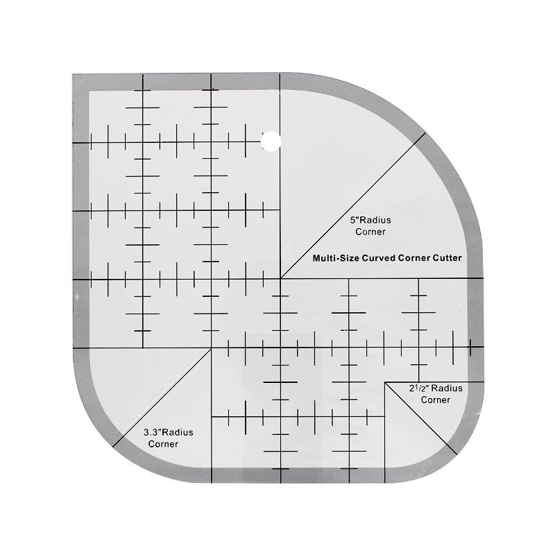 Multifunctional Non-Slip Acrylic Quilting Ruler with Rounded Edge for DIY Sewing and Patchwork