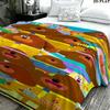 1PC Hey Duggee Custom Name Patterned Flannel Blanket Suitable For All Seasons for Home Decor Warmth and Comfort Gifts Holiday Present