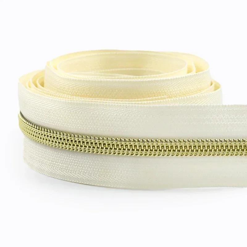 2/3/5/8/10M 5# Nylon Coil Zippers For Bag Clothes DIY Plastic Zipper Tape By The Meter Decorative Zips Repair Sewing Accessories