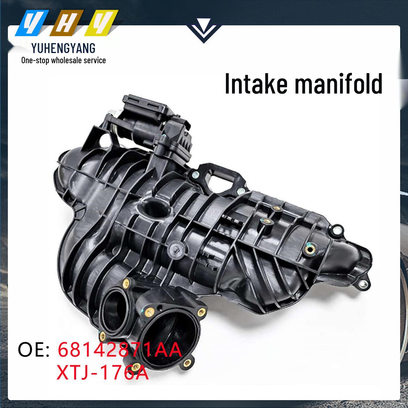 Compatible Intake Manifold for JEEP Wrangler 2.8 - Part #68142871AA, 68142871AB, 68142873AA Three-dimensional